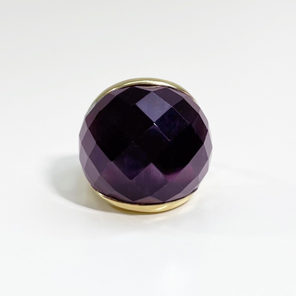 Purple Cats Eye Cocktail Ring